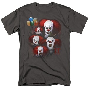 It 1990 Many Faces Of Pennywise Adult T-Shirt - 1 of 4