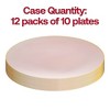 Smarty Had A Party 10.25" Pink w/ Gold Organic Plastic Dinner Plates - 120 pcs - 4 of 4