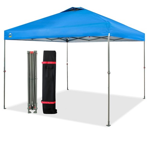 CROWN SHADES 10x10 Canopy Tent, Pop Up Beach Tent for Outdoor Shades with Wheeled Bag, 8 Stakes, 4 Ropes - image 1 of 4