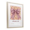 Stupell Industries Choose Joy Bow with Florals Framed Print Under Glass Art - 2 of 4