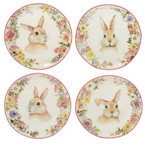Set of 4 Easter Garden Assorted Dessert Plates - Certified International - 1 of 4