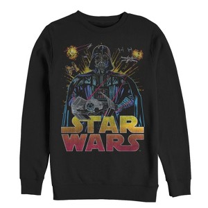 Men's Star Wars Darth Vader Battle Sweatshirt - 1 of 3