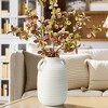 LuxenHome White Ceramic Jug 9.9-Inch Tall Round Vase - 2 of 4