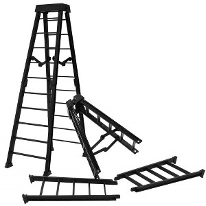 Set of 2 Large 10 Inch Breakaway Black Ladders for WWE & AEW Wrestling Action Figures - 1 of 1