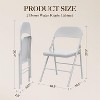 Folding Chairs Set of 4 - Metal Chairs, Hold Up to 350 Pounds, Foldable for Outside & Indoor Use - 3 of 4