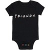 FRIENDS 3 Pack Cuddly Short Sleeve Bodysuits Grey / Black / White - 4 of 4
