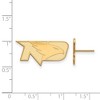 Black Bow Jewelry 10k Yellow Gold North Dakota Fighting Hawks NCAA Post Earrings - 2 of 3