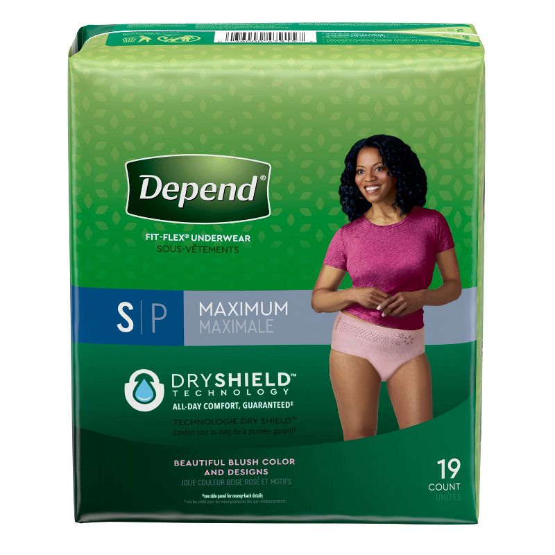 Depend Fresh Protection Adult Incontinence & Postpartum Underwear for Women - Maximum Absorbency - Blush, 3 of 10