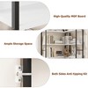 Coolmee Arched Bookshelf Corner Bookcase, L Shaped Industrial Corner Bookshelf with Metal Frame, Corner Display Rack for Living Room Bedroom - 4 of 4