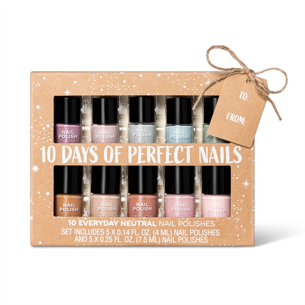 Nail Polish Gift Set - Neutral - 10pc