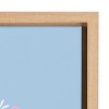 Kate and Laurel Sylvie Happy Flowers Framed Canvas by Duchess Plum, 23x33, Natural - 3 of 4