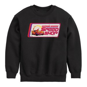 Boys' - Disney - Lightning McQueen's Speed Shop Graphic Long Sleeve Fleece Sweatshirt - 1 of 3
