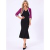 INSPIRE CHIC Women's Open Front Sequin Long Sleeve Shrug Sweaters - 3 of 4