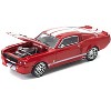 Shelby Mustang GT500 Red Metallic with White Stripes 1/64 Diecast Model Car by Pop Race - 2 of 3