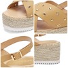 Womens Platform Sandals Open Toe Cute Platform Criss Cross Flat Sandals X Band Sandals Beach Sandals - 4 of 4