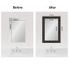 Amanti Art Mirror Makeover Bathroom Mirror Frame Border Kit - Fully Assembled Peel and Stick Frame - Mirror NOT Included - Shipwreck  Narrow Trim - 4 of 4