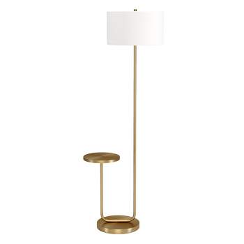 Hampton & Thyme Tray Table Floor Lamp with Fabric Shade