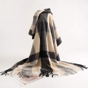 Anna-Kaci Women's Classic Oversized Plaid Scarf with Tassel Trim Wrap Warm Shawl - 71IN×27IN - 1 of 4