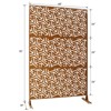 DSVIMOY Outdoor & Indoor Privacy Screen, Freestanding Decorative Privacy Screen for Deck Balcony Patio, Brown, 48"*76"*16" - 3 of 4
