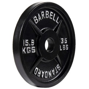 Kumasinova 2" Dia Cast Iron Olympic Weight Plates for Strength Training and Weight Lifting, Olympic Barbell Plates with Multiple Sizes - 1 of 4
