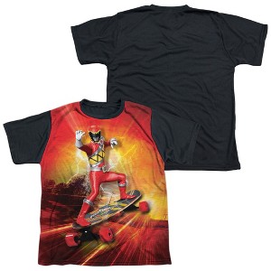 Boys' Power Rangers Skater Short Sleeve Costume T-Shirt - 1 of 4