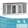 COZONY Large Dog Crate Furniture, Heavy-Duty Kennel with Divider, All-Steel Frame, Farmhouse End Table for Large Breeds - 2 of 4