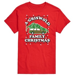 Men's Warner Bros. Griswold Family Christmas Tree Short Sleeve Graphic T-Shirt - Red - 2 X-Large - 1 of 4
