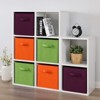 DOMETOUR 6 Piece Cube Storage Bins, 11 Inch Collapsible Storage Cube Organizer with Handle - 2 of 4
