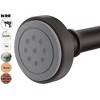 LunaLulinlk Bronze Shower Rod with 12 Hooks,43''-72'',Never Rust,Never Slip,Adjustable Tension Metal Rod - 4 of 4