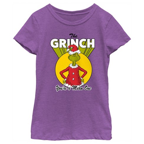 Girl's Dr. Seuss Christmas Grinch You're a Mean One T-Shirt - image 1 of 4