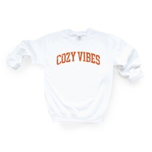 Simply Sage Market Women's Varsity Cozy Vibes Gildan Sweatshirt - 1 of 2