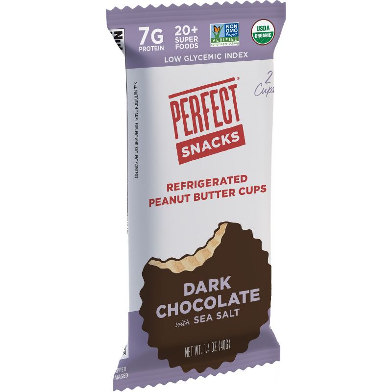 Perfect Snacks Dark Chocolate Sea Salt Peanut Butter Cups - 1.4oz/2ct, 5 of 14