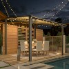 CLIHOME 8 ft. x 8 ft. Aluminum Frame Sloped Roof Patio Cover Outdoor Pergola with Retractable Polycarbonate Canopy - 4 of 4