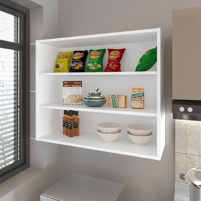 NicBex Sideboard Buffet Cabinet Stackable Wall Storage Cabinet 30" H Minimalist Storage Cabinet with Open Shelves for Dining Room