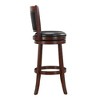 Inspire Q 29" Piacenza Swivel Faux Leather Barstool Black: Upholstered, Traditional Style, Wood Frame - 3 of 4
