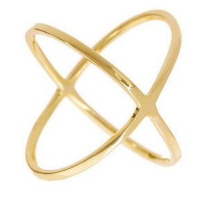 SHINE by Sterling Forever Essential Sterling Silver 14K Criss Cross Ring - 1 of 3