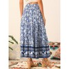 INSPIRE CHIC Women's Summer Floral Boho Tassels Elastic Waist Casual Maxi Skirts - 3 of 4