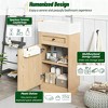 18.5" Vanity with Reversible Resin Sink, MDF Cabinet, Adjustable Shelf, Zinc Alloy Handles, Wood Grain Finish, Rustic Style for Small Spaces. - 4 of 4