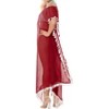 HAPPY BAY Women's House Daily Routine Evening Wear Loungewear Sheer Solid Casual Cover Up Relaxed Caftan Maxi Dresses for Women XL-XXL Red, Solid - 4 of 4