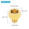 Unique Bargains Brass Air Gas Line SAE 45 Degree Flare Connectors Gold - 2 of 4