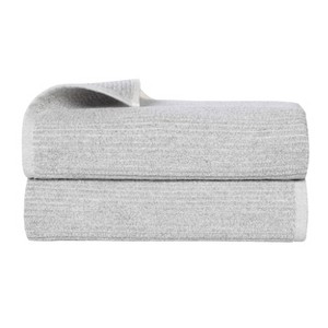 Viscose Cotton Blend Medium Weight Soft Textured Ribbed Towel Set by Blue Nile Mills - 1 of 4