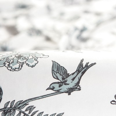 Sage Green French Toile Microfiber Duvet Cover Set