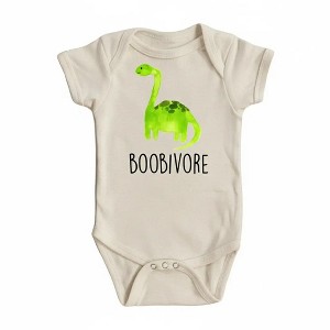 Dinosaur Boobivore Newborn Baby Onesie® Bodysuit GS1 - 1 of 4