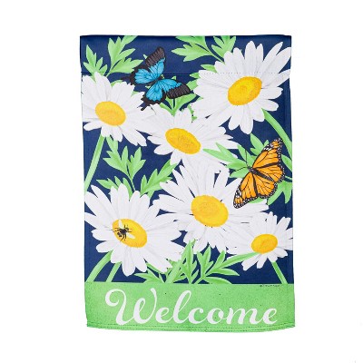 Evergreen Daisy Garden Garden Suede Flag
