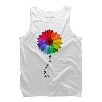 Adult Design By Humans Free Mom Hugs Pride Rainbow Sunflower By Avocato Tank Top