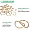 Unique Bargains Durable Multipurpose Iron Non-Welded Dee Rings Metal Buckle for Purse 10 Pcs - 2 of 4