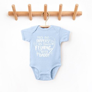 The Juniper Shop Pack My Diapers I'm Going Fishing With Daddy Baby Bodysuit - 1 of 2
