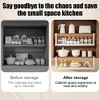Expandable Under Cabinet Shelfs, Hanging Under Shelf Storage Basket, Metal Storage Shelf, Heavy Duty Carbon Steel Hanging Organizer for Pantry Kitchen - 3 of 4