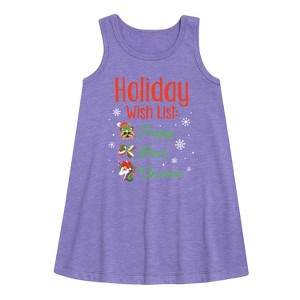JoJo Siwa Holiday Wish List Graphic Sleeveless Aline Dress - Purple - 4T - 1 of 2