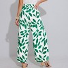 Women's Leaf Print Wide Leg Beach Cover-Up Pants - Cupshe - 4 of 4